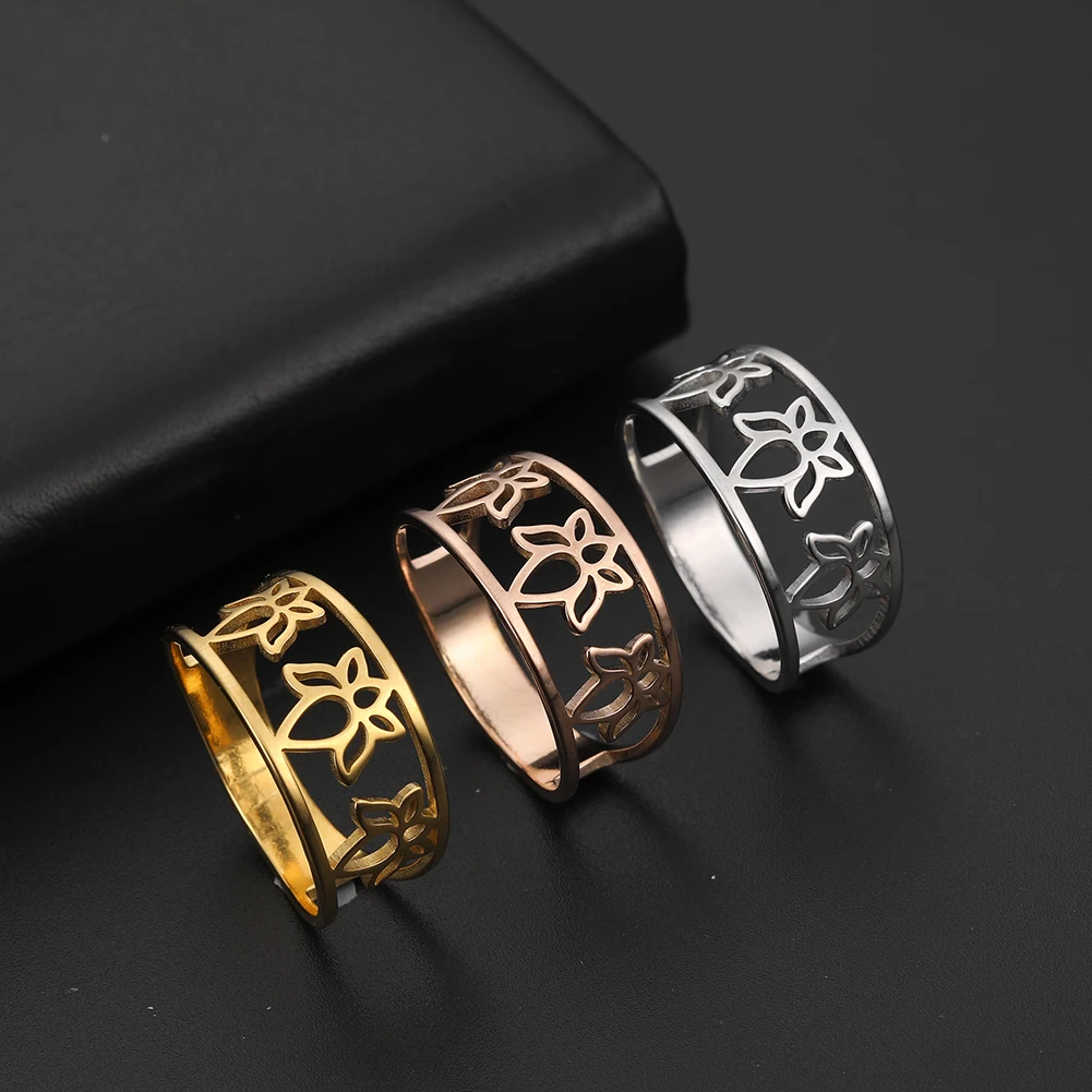 Моя форма искусственное кольцо из нержавеющей стали Женское на палец ажурное