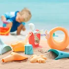 Летние пляжные игрушки для детей 5-17 шт., песочные игрушки для детей, мягкий силиконовый пляжный ковш, игровой Набор для малышей, уличная водная игра, подарок