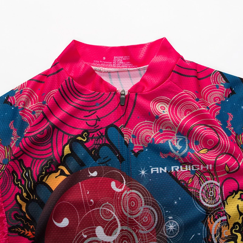 Женская велосипедная футболка с длинным рукавом Специальный рисунок граффити