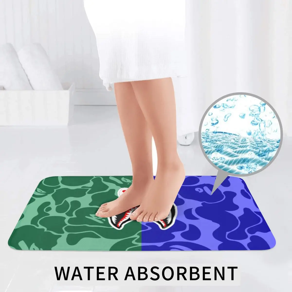 bape 2 piece set of floor mats bathroom non slip bathroom floor mats toilet mats bathroom decoration free global shipping