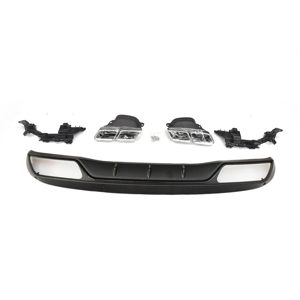 PP авто задний диффузор с Глушитель для Mercedes Benz C Class W205 C200 C250 Седан 4-дверный- спортивный/Non C63 AMG