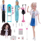 Одежда для Барби 11,8 дюйма для кукол, модная повседневная одежда, пальто доктора, рабочие аксессуары для медсестер, инструмент для проверки зрения