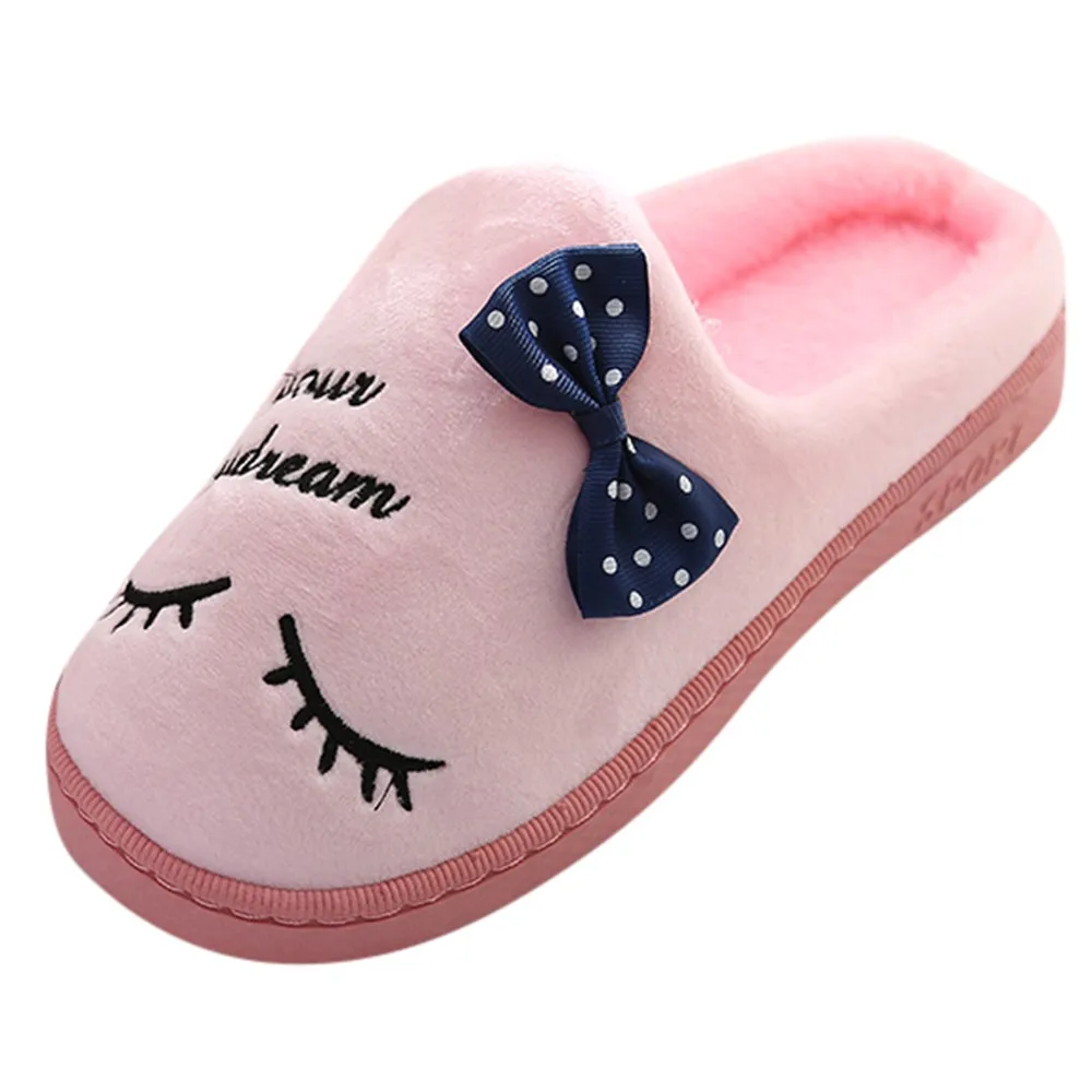 Женские зимние домашние тапочки Теплая обувь на плоской подошве Мягкие плюшевые