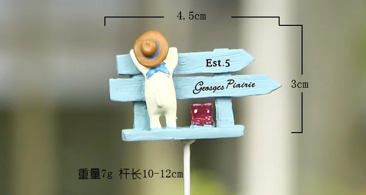 Животного щенка трафика светильник дорожный знак фигурки стол аксессуар мох