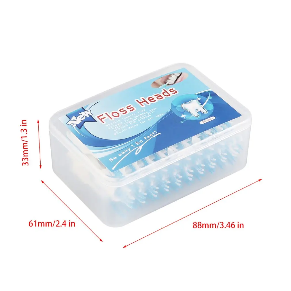 

200 Pcs/Box Soft Interdental Brush Teeth Floss Brush Disposable Teeth Stick Tooth Picks Oral Care Floss Cleaning Brushes