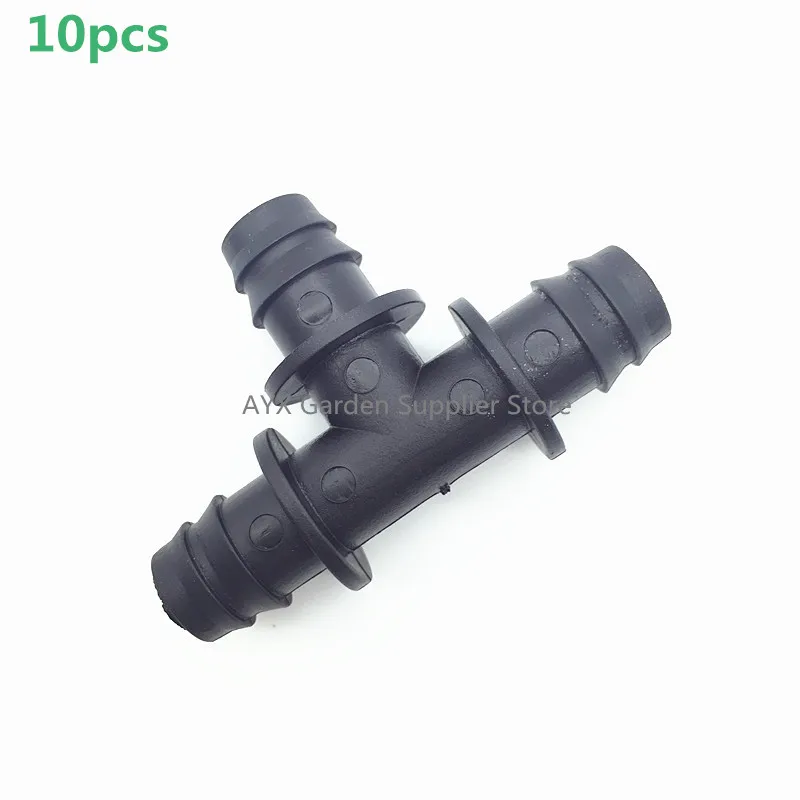 

10 Pcs Garden watering DN16 Barbed Tee Connectors For Irrigation Hose Water Pipe Joints Watering System Parts