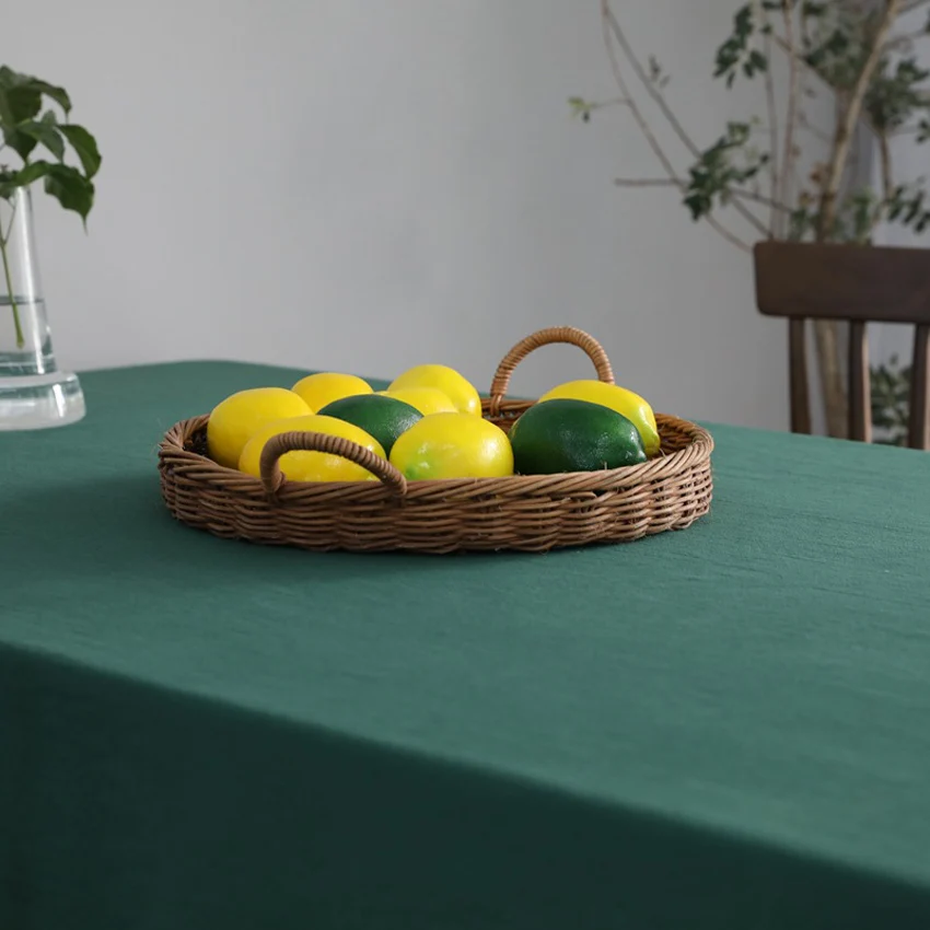 Скандинавская однотонная скатерть домашний кофейный столик в японском стиле