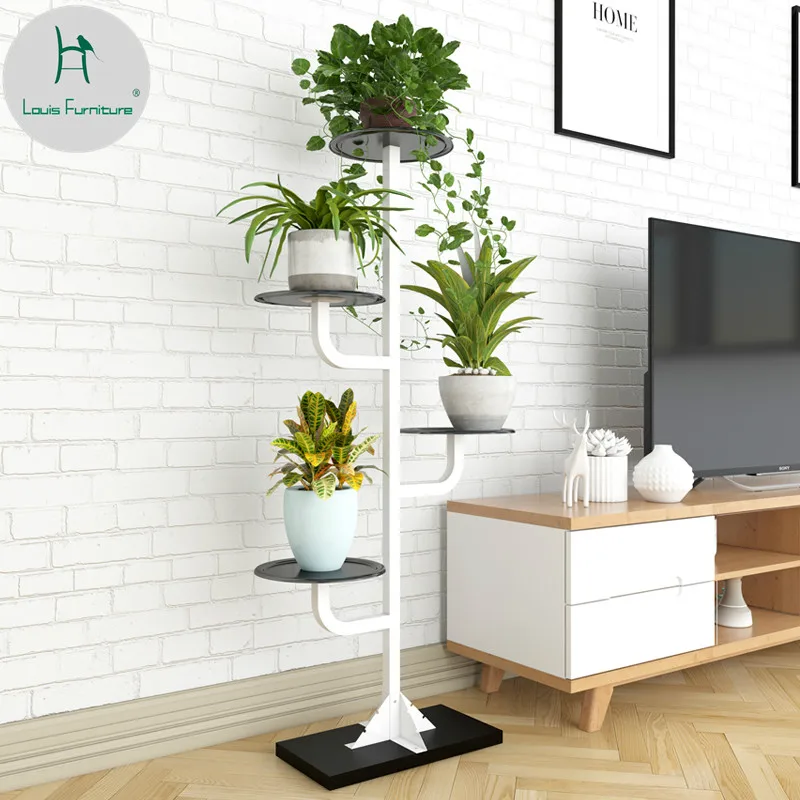 Луи Мода завод себя Креативный цветочный стеллаж Многоэтажный крытый гостиная