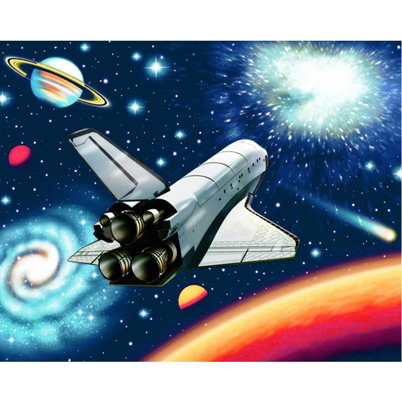 5d алмазная живопись своими руками Алмазная мозаика вышивка космический челнок
