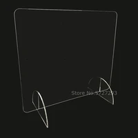 square 16x16inch40x40cm acrylic sneeze guard shield clear separatore plexiglass screens for counter desk
