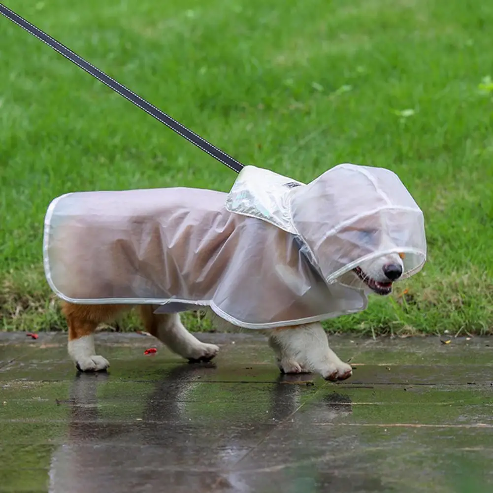 

Pet Dog Waterproof Raincoat Jumpsuit Transparent Rain Coat Windproof Dog Outdoor Clothes Jacket for Small Dog Pet Supplies