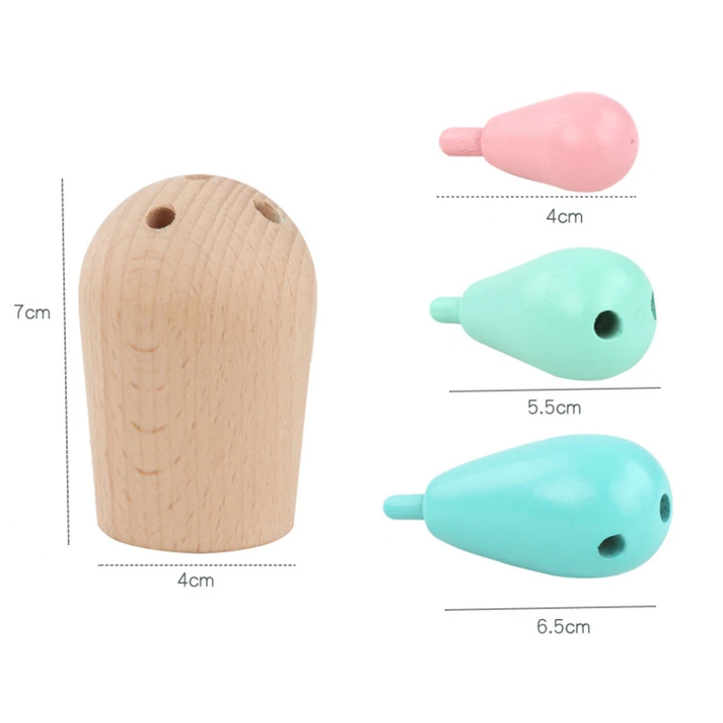 

Wooden Balancing Cactus Toy Montessori Macarons Tree Stacker Wooden Blocks Cactus Toy Learn Basic Math Coordination Play Toy