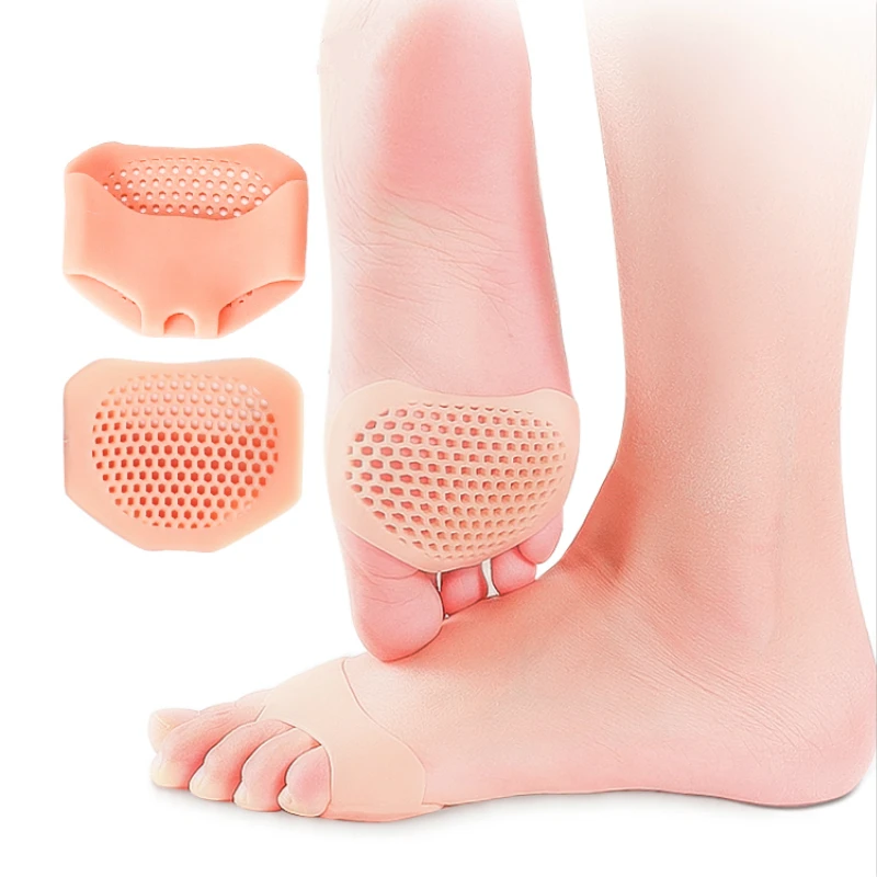 1Pair Silicone Pads Forefoot Insoles High Heel Shoes Slip Resistant Protect Pain Relief Foot Care Invisible Gel | Обувь