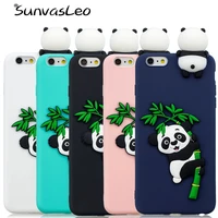 for iphone 7 7plus case cover 3d soft silicone cute cartoon panda smart phone shell skin cases for iphone 8 8plus fundas capa