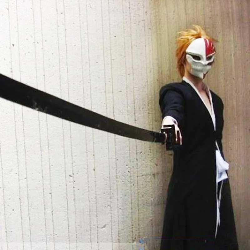 Аниме отбеливатель Косплей Ichigo Kurosaki Bankai полые маски и парик мужской Хэллоуин