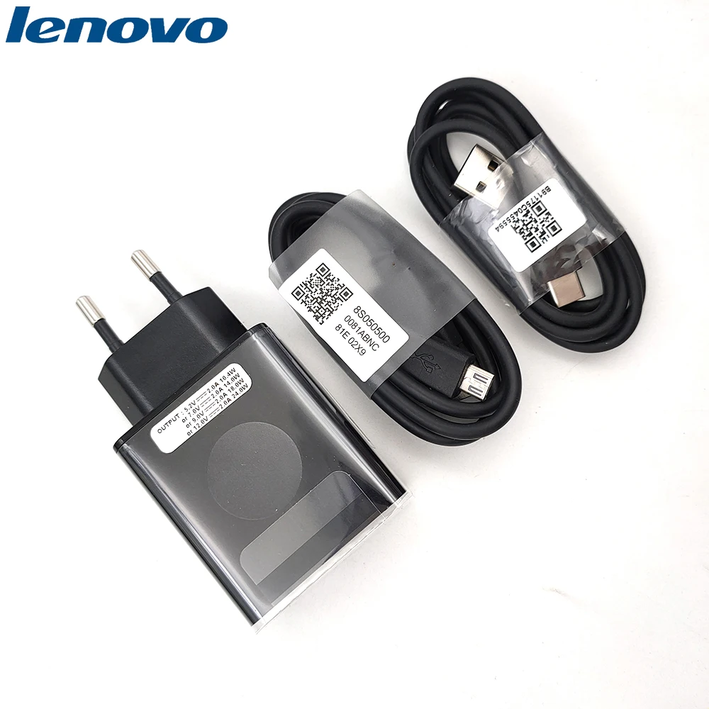 Оригинальный кабель для быстрой зарядки Lenovo 5V3A EU адаптер 100 см Micro/Type USB z5 z6 k5 pro P68AS