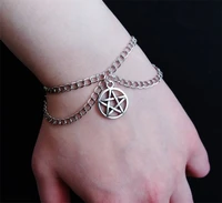 gothic pentagram bracelet nu goth gothic jewellery wiccan jewelry pagan bracelet women wholesale valentines day gift designer