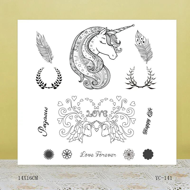 

ZhuoAng unicorn Transparent seal / sealed DIY scrapbook / album decoration card / seamless seal