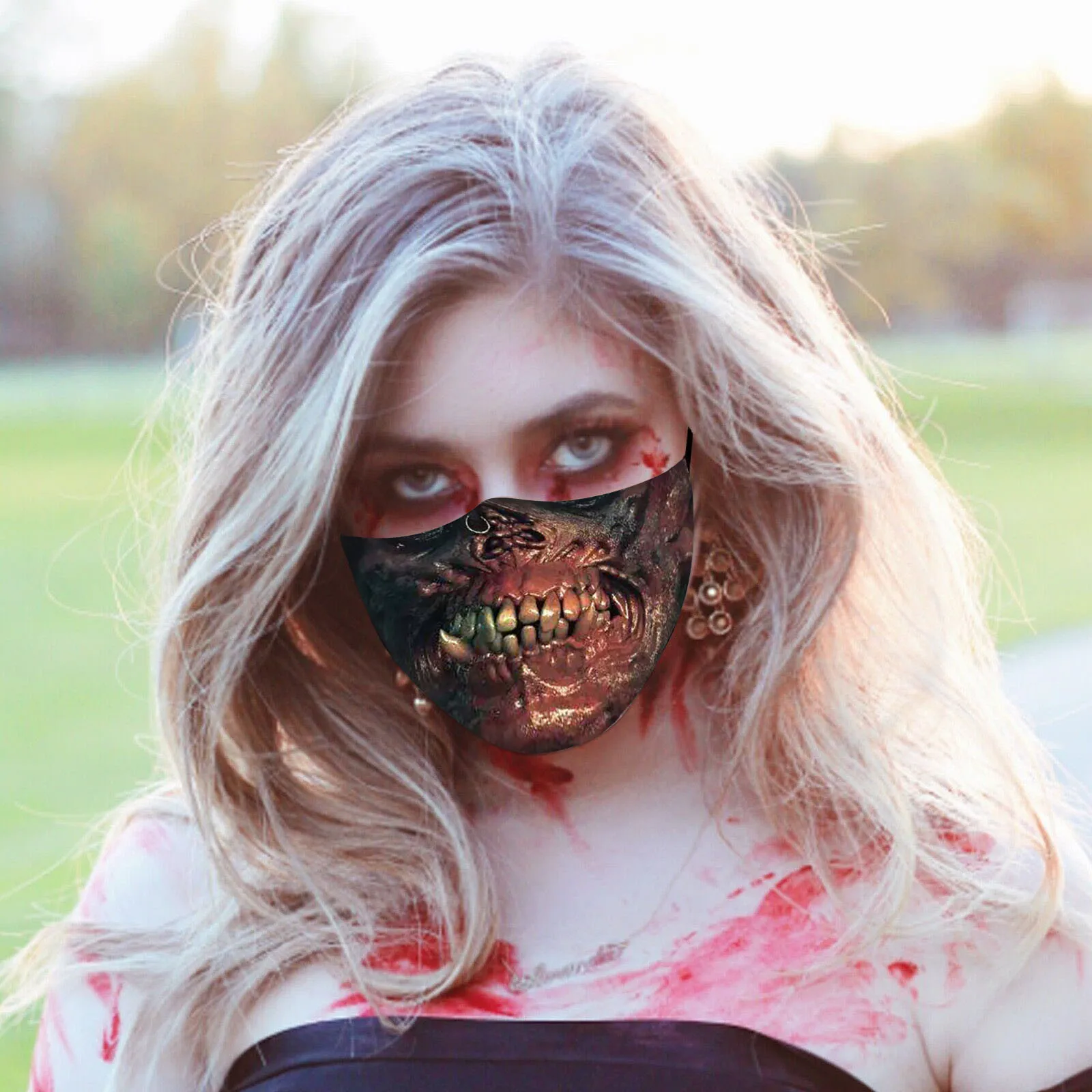 Маска на Хэллоуин Пылезащитная многоразовая маска может положить фильтрующий