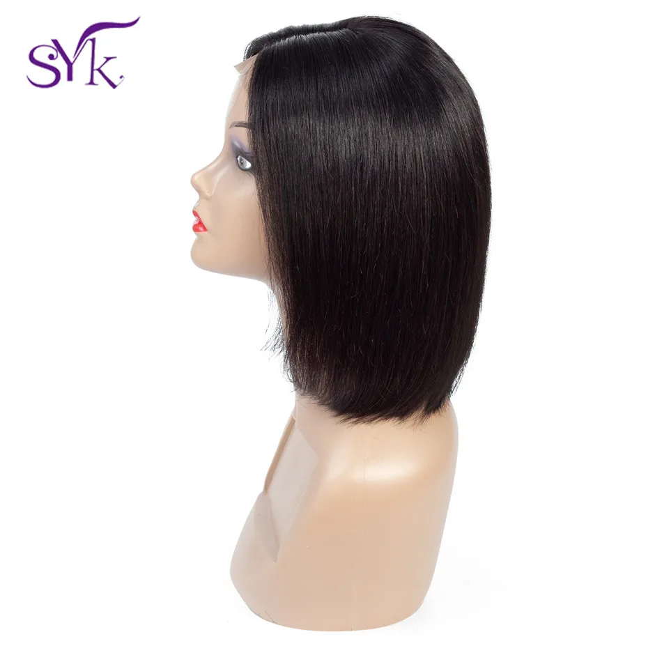 SYK/короткий парик из синтетических волос волосы на шнурке прямые 4*4