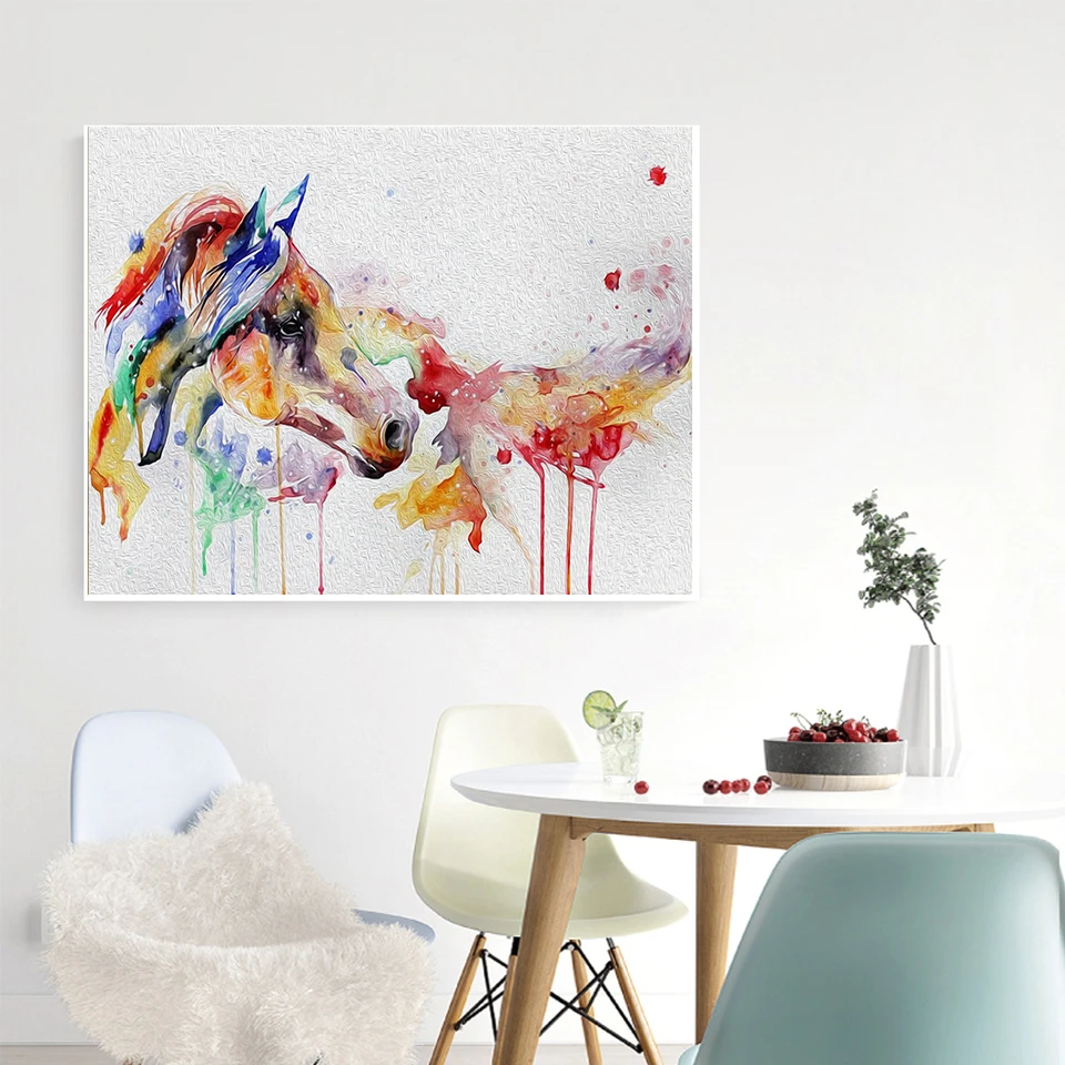 AZQSD DIY Unframe масляной Краски ing по номерам животных Акриловые уникальный подарок