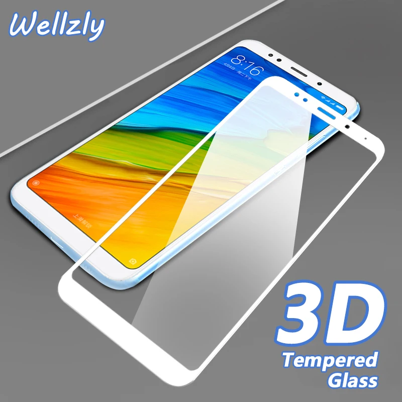 Wellzly 3D полное покрытие протектор экрана стекло для Xiaomi Redmi 5 6 6A 4X 5A закаленное Note Pro