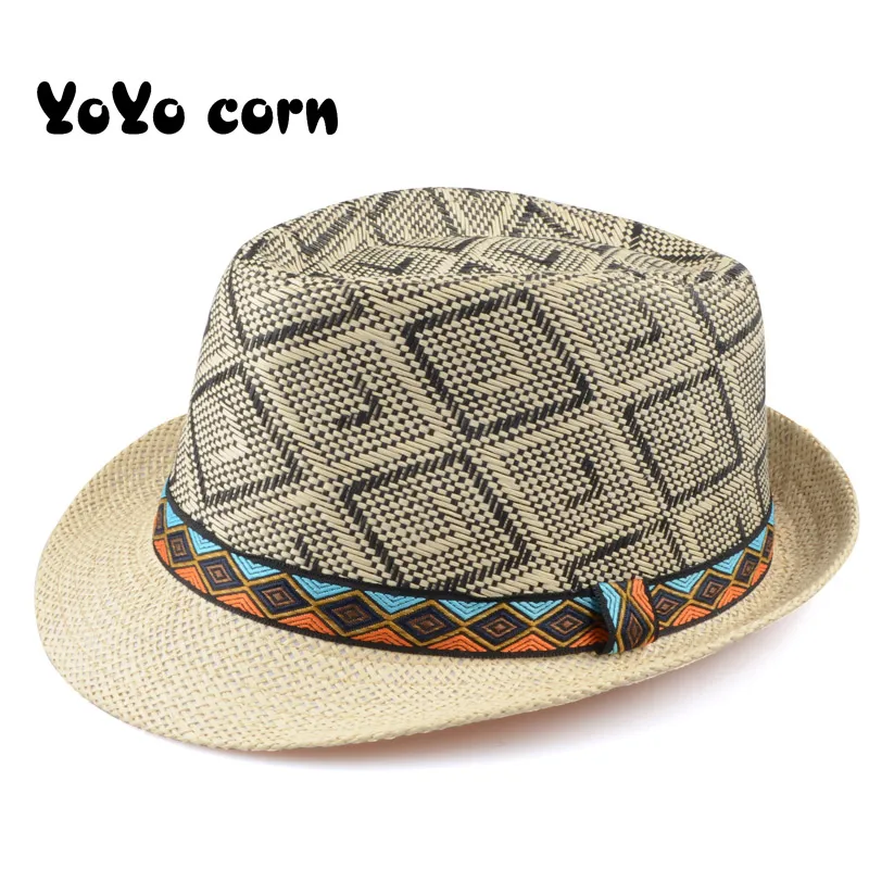 YOYOCORN, ремень, шляпа джентльмена, для женщин, мужчин, шляпа от солнца для мальчиков, летняя кепка, Повседневная Соломенная Кепка, для детей, однотонные, капот, шапки для девочек - Цвет: black