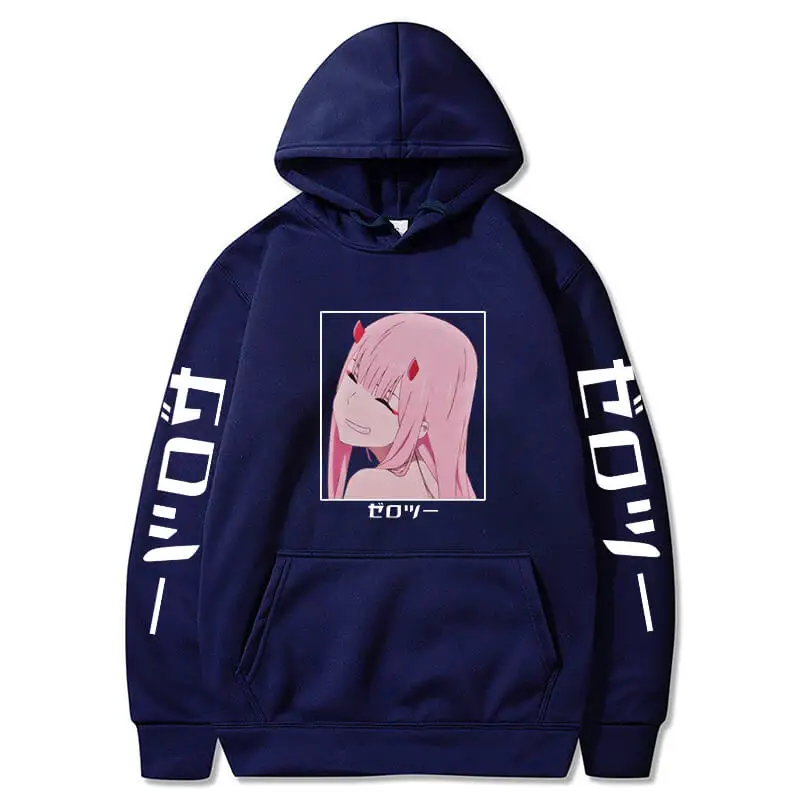 

Anime Hoodie Darling In The Franxx Zero Two Sweatshirts Harajuku Casual Hooded Streetwear Pullover Graphic sudaderas Unisex Tops