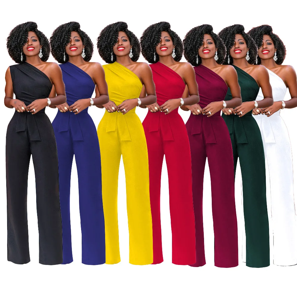 Женский комбинезон с поясом элегантный пикантный в европейском и американском