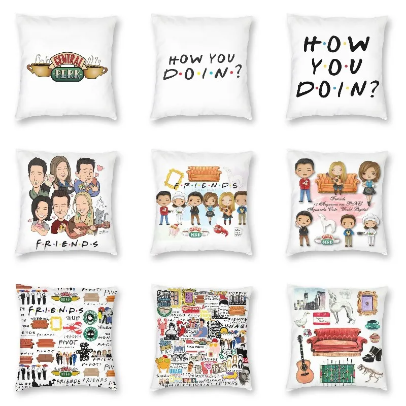 

Central Perk Friends Cushion Cover 40x40 Home Decor 3D Print TV Show Throw Pillow for Living Room Two Side