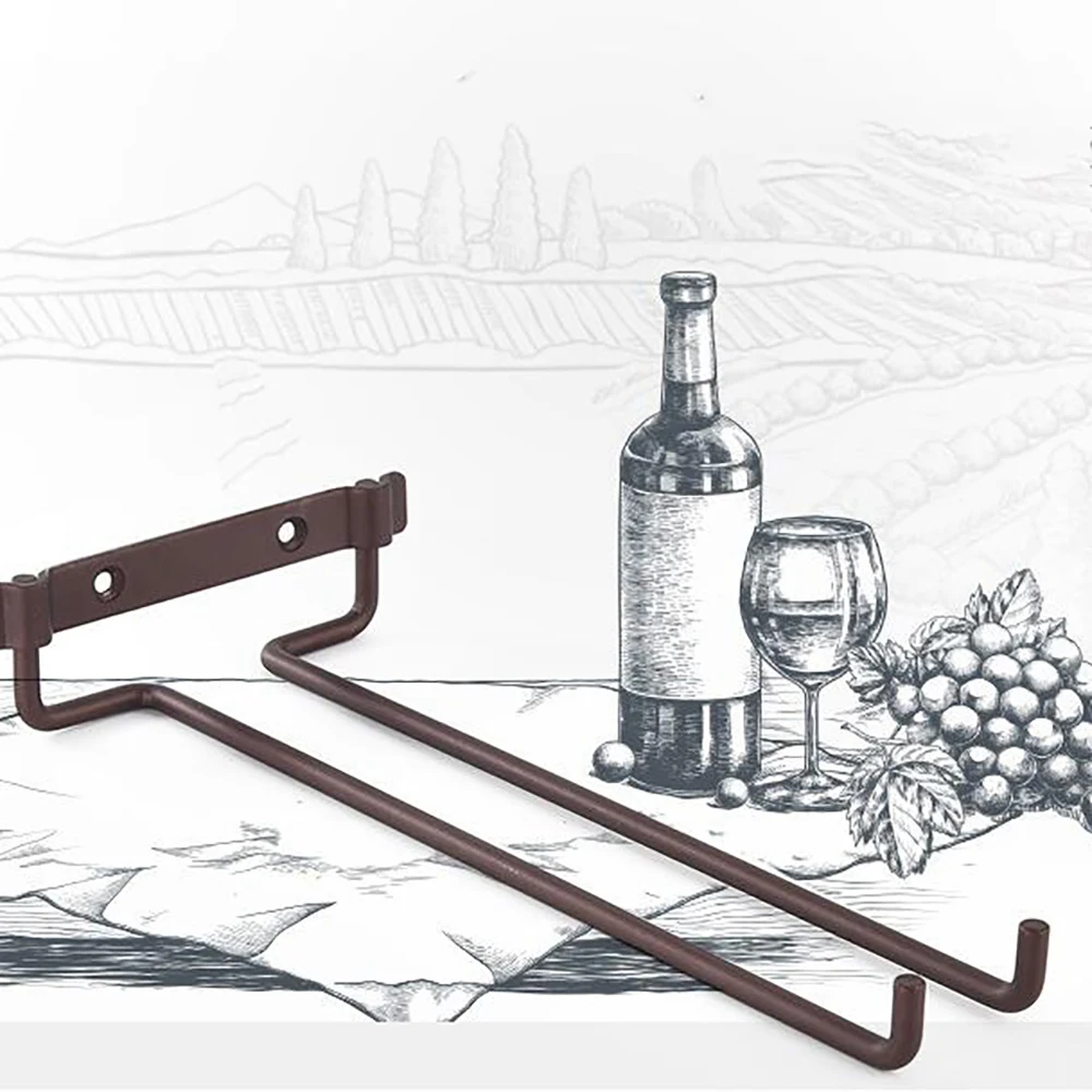 Двухрядный настенный держатель для стаканов красного вина подставка кухни