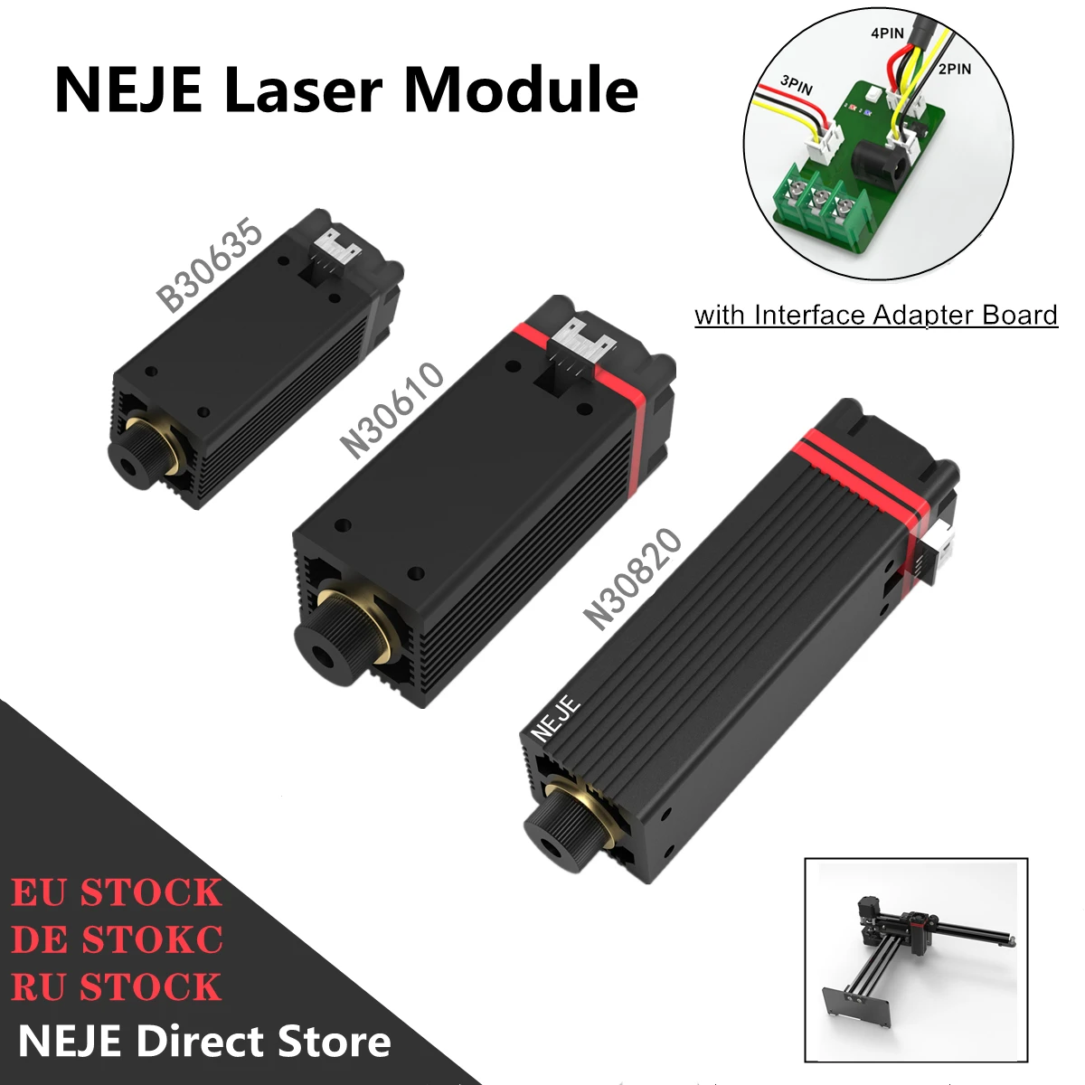NEJE 20W/10W N30820/N30610 Laser Module Kit for 445-450nm CNC Laser Engraving Wood Machine With TTL Modulation for DIY Creation