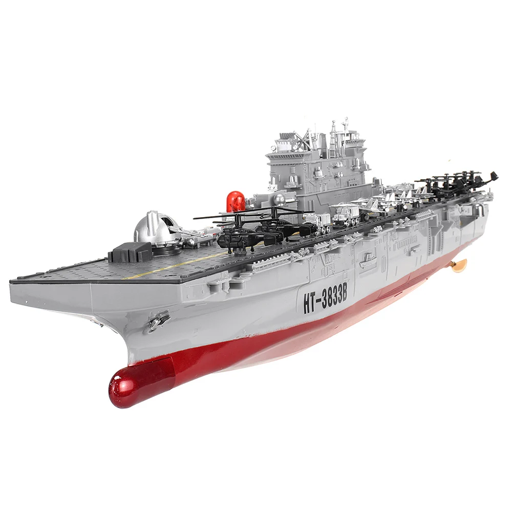 

HT 3833B RC Boat 1:350 75cm 2.4Ghz 4CH 6km/h Amphibious Assault Radio Remote Controlled Ship Wireless Vehicle RTR Models Toys