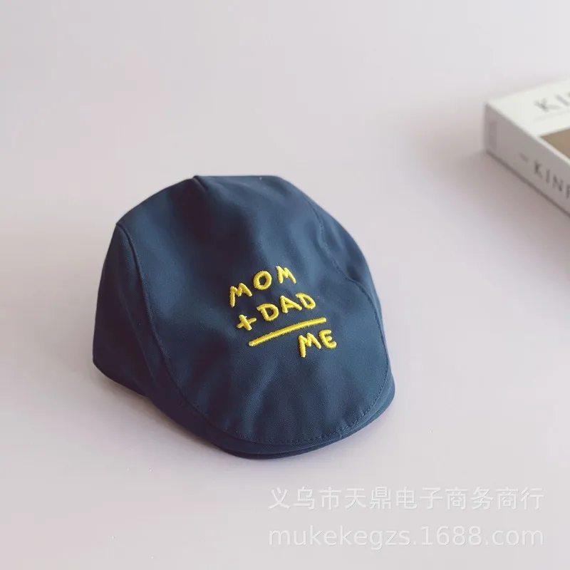 

Children Forward Hat Personality Boys and Girls Baby Embroidered Letter Two Use Hat Toddler Children Fashion Flat Top Caps