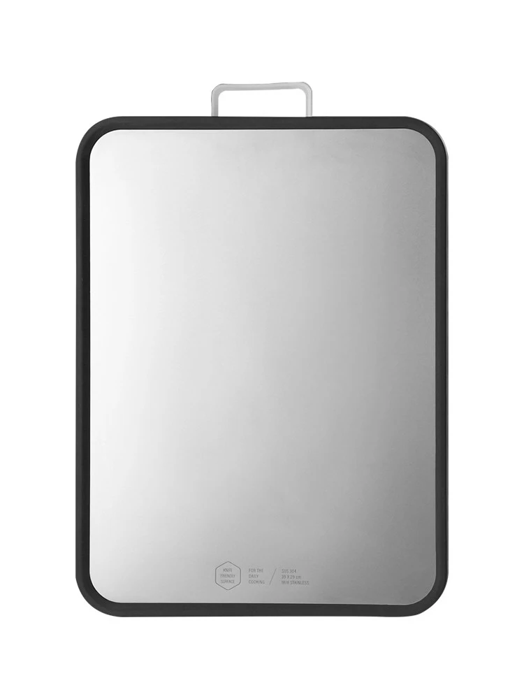 Пластиковая двухсторонняя разделочная доска из нержавеющей стали с ручкой