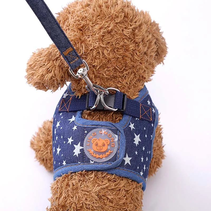 Набор со светоотражающей шлейкой и поводком для собак нагрудный поводок щенков