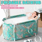 Складная Ванна для взрослых и детей, 120 см, большой пластиковый портативный Коврик для ванны, изоляционная ванна, бочка для сауны