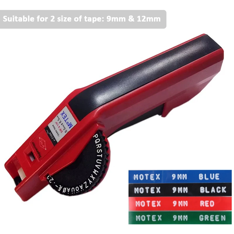 Embossing Manual Label Printer E-5500B with mixed 9mm tapes plastic lettering machine for 3D embossing 9/12mm label B | Компьютеры и