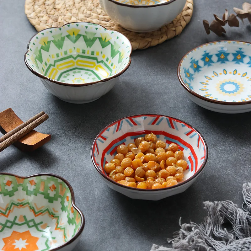 Блюдо для закусок в Корейском стиле подглазурная роспись вручную креативный