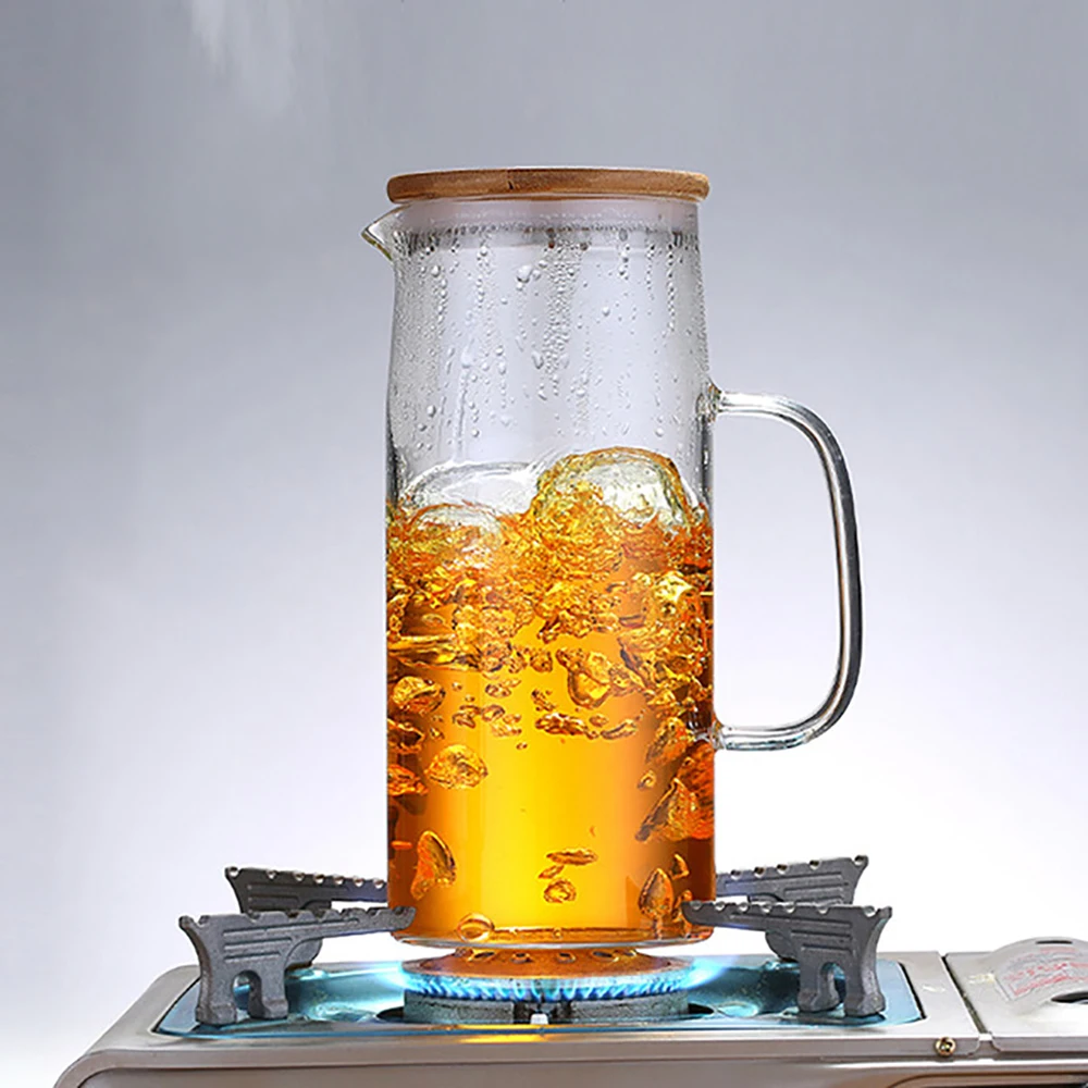 

Термостойкий стеклянный чайник, бытовой стеклянный чайник большой емкости, скандинавский креативный простой холодный белый чайник, чайник