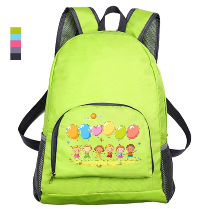 

Рюкзак с принтом, модный рюкзак, Повседневная Складная легкая сумка унисекс, водонепроницаемая дорожная сумка через плечо