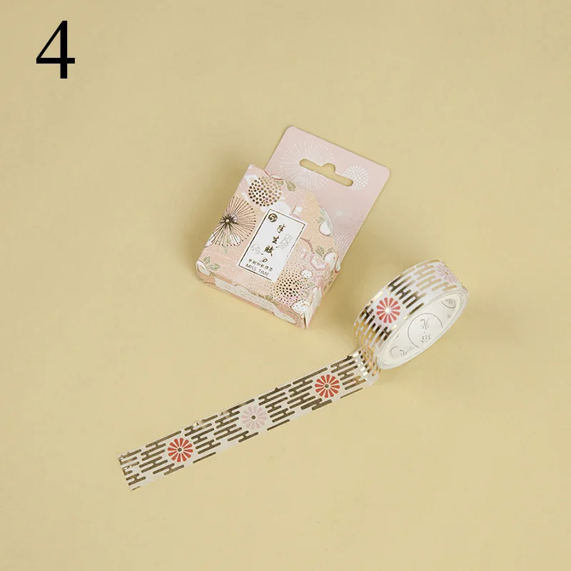4 15 мм* 5 м Kawaii клейкая лента винтажная тонкая рисовая бумага лента Цветочная маскирующая лента для детей Скрапбукинг фотографии принадлежности для альбома канцелярские принадлежности - Цвет: 4