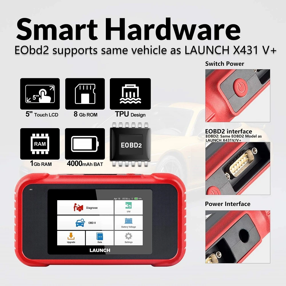 LAUNCH X431 CRP123E OBD2 сканер ENG TCM ABS SRS OBDII диагностический сканирующий инструмент с быстрым VIN AutoDetect автомобильный считыватель кодов CRP123 E