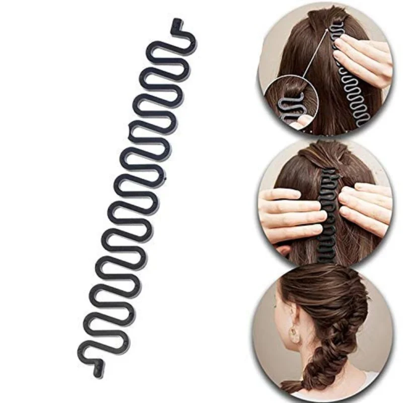 

French Hair Braiding Tool DIY Accessories Hairpin Tool Weave Braider Roller Hair Twist with Hook Edge Curler Styling Tool Lady