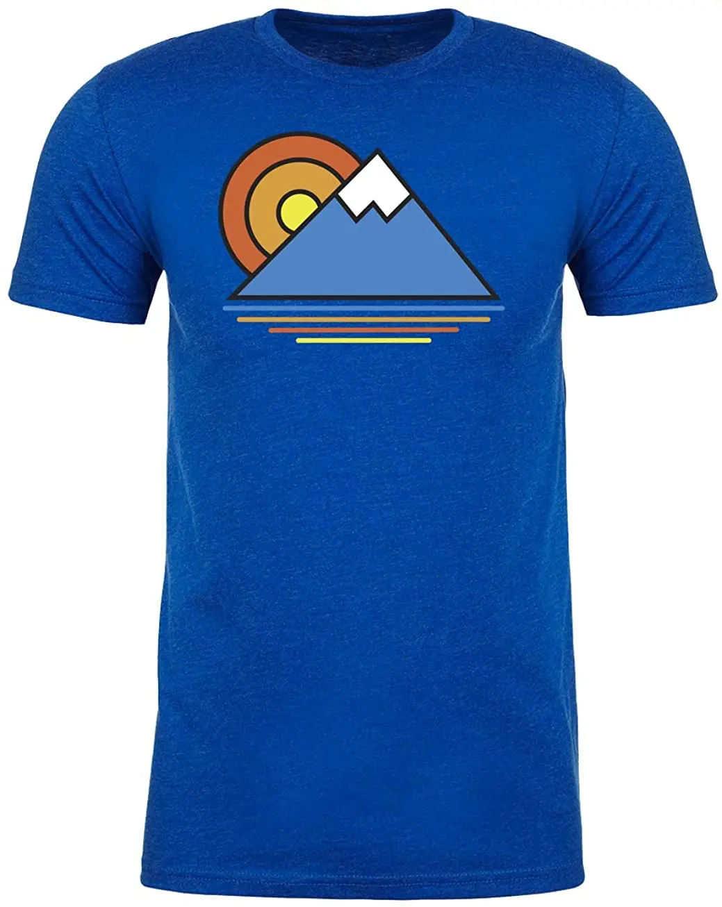 

Sunset Mountain T-Shirts Men's Outdoor Life T Shirts New Summer Cool Tee 2020 Breathable All Cotton Short Sleeve T Shirt