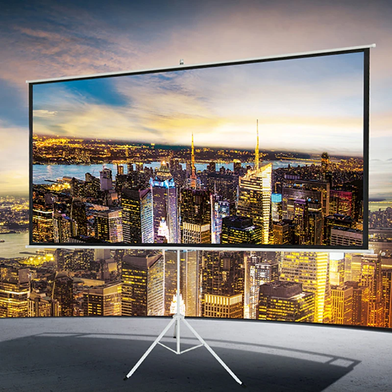 Матово серое стекло Thinyou из ткани 120 дюймов 4:3 Трипод экран проектора усиление