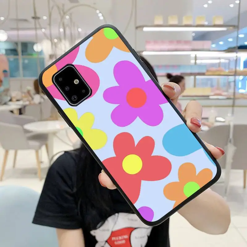 

Fashion Flower Phone Case For Samsung S5 S6 S7 S8 S9 S10 S20 S21 Edge Plus E Fe Lite Fundas Cover