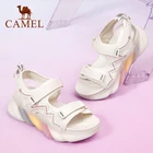 Женские сандалии на платформе CAMEL, Повседневные Удобные босоножки на толстом высоком каблуке, модная летняя обувь, 2021