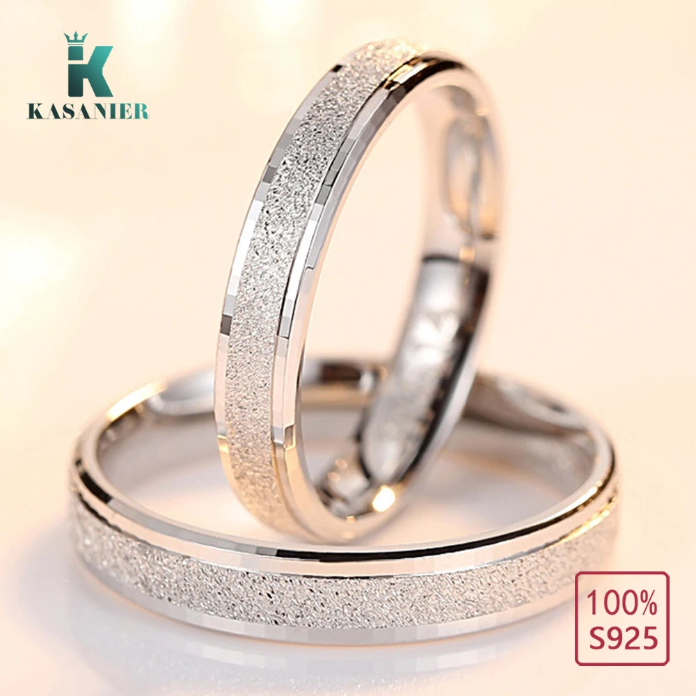 Роскошное серебряное матовое кольцо KASANIER романтическое обручальное для