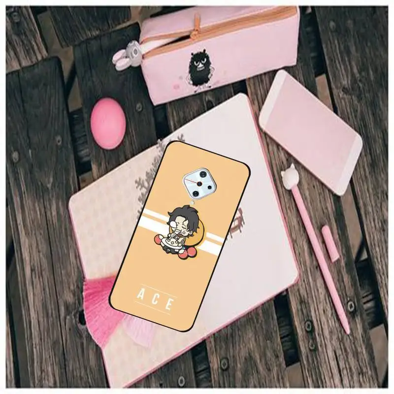 

Black Soft TPU Cartoons One Piece Phone Case For Vivo X9 9s 20 Plus Y97 83 75 71 69 V15 V17 V5 S